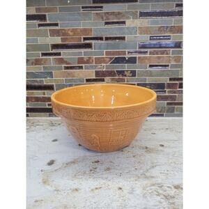 Vintage Robinson Ransbottom Bowl Girl With Watering Can Orange 166-9